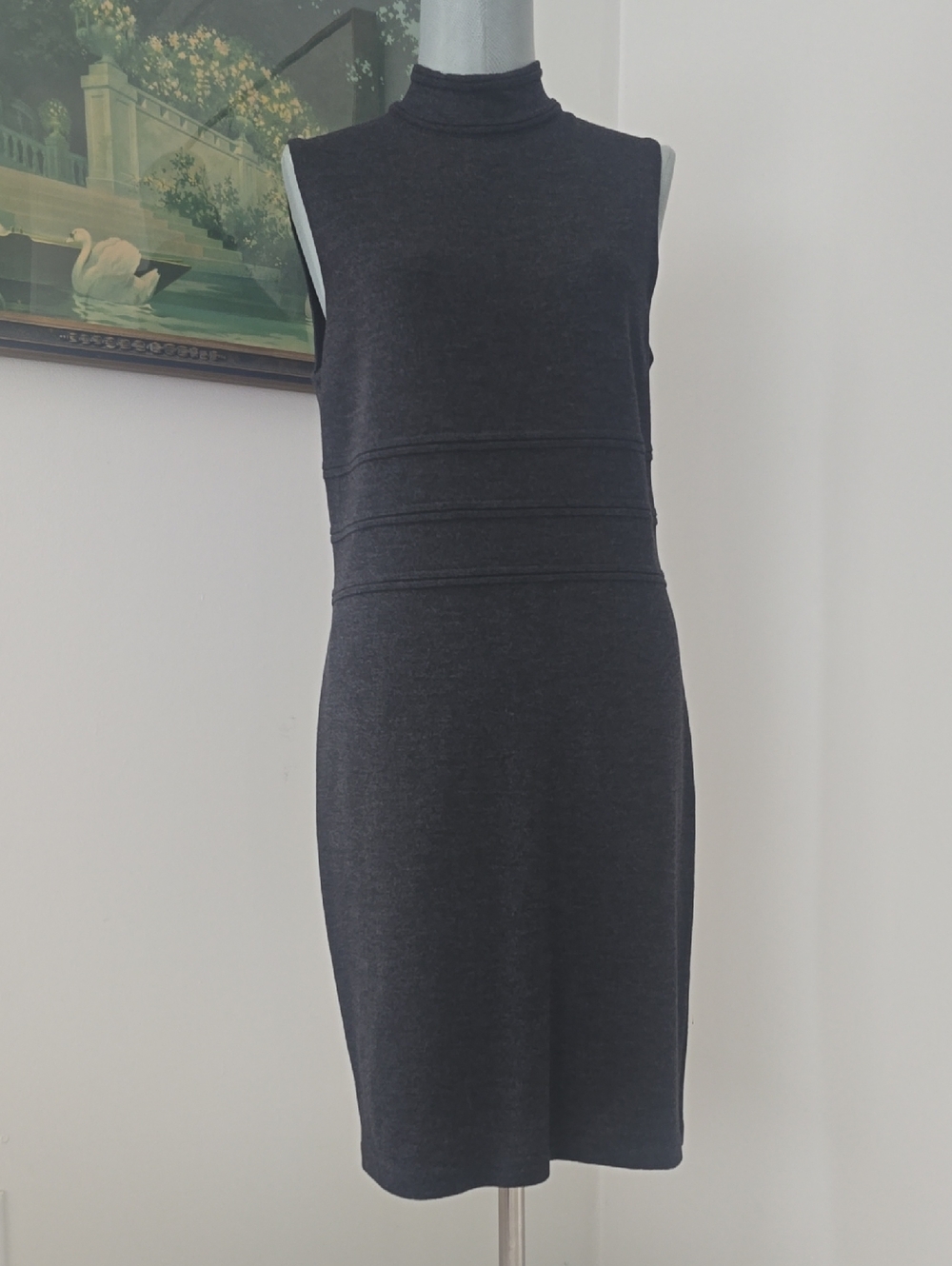 St. John Collection | Sleeveless Mock Neck Sheath Dress